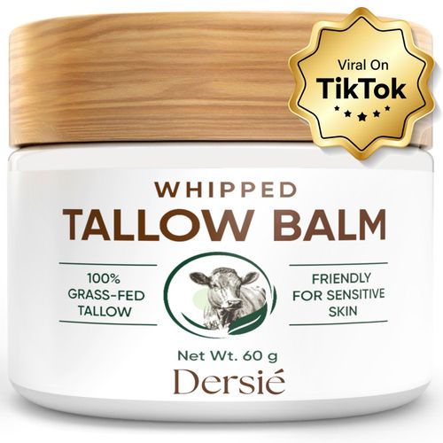 Whipped Beef Tallow Balm for Skin: Tallow Face Moisturizer with Australia Emu Oil, Blue Cypress, Sandalwood Oil –Fresh Herbal Scent - Eczema Relief - Suitable for Sensitive Skin - 2.12 OZ