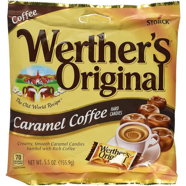 Werthers Original Caramel Coffee Hard Candy Pieces Round Hard Candy 5.5 Oz