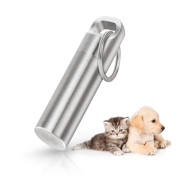 NaTuo Locket Pendant Pet Cremation Capsule Keychain Pendant Memorial Hollow High Seal Durable Cute Necklace Dog Cat Bone Holder Memorial