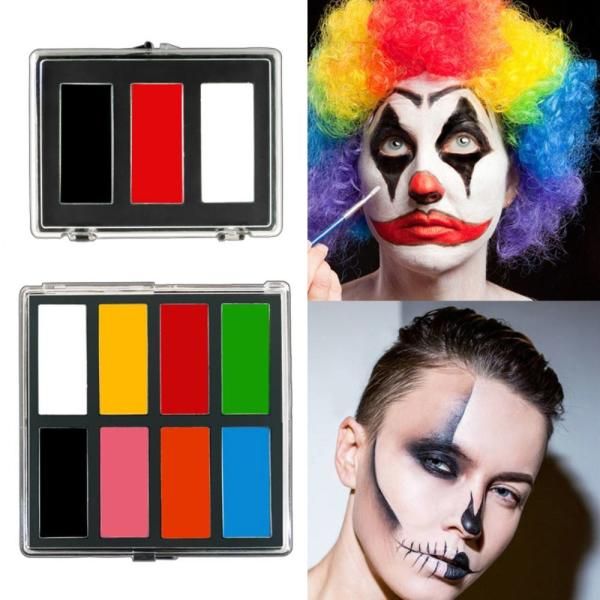 3/8 Color Face Body Oil Paint Black White Red Party Art Painting Full Body Clown Makeup Tool