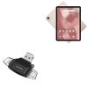 BoxWave Smart Gadget Compatible with Onn. Tablet Pro 2024 Model (11 in) - AllReader SD Card Reader, microSD Card Reader SD Compact USB - Jet Black