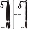 Braids Synthetic Hair, Texture Hair Extensions, Dark Brown Long Ponytail Braids, Pre-stretched Braiding Hair Extensions for Crochet Twist Braiding Hair