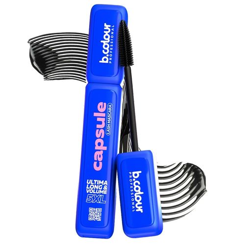 B.COLOUR PROFESSIONAL Tubing Mascara 01 5XL Wimperntusche Volume – Thermo-Mascara für Volumen & Länge, wasserfest, tiefschwarz, panormaischer Wimpern-Effekt, für empfindliche Augen