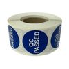 QC Passed - Inventory Control Stickers (1" Round, BL) Self-Adhesive 1000 Labels