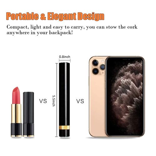 Mini Wine Opener | Travel Portable Pocket Air Pressure Pump Wine Bottle Opener | Assemblable Design Corkscrew 7S Quick Bottle Opening | for Home, Restaurant, Party,Wine Lovers(Golden)