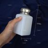AUEAR, Push Down Empty Dispenser Pump, Empty Container for Methanol, Square Plastic Empty Press Bottles for Lip Eye Makeup Liquid (White, 2-Pack, 200 ml)