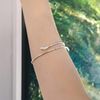 Philip Jones Silver Plated Teardrop Bangle