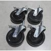4 Pack Colson 4.75" x 1.5" Rubber Wheel Casters W Stopper *NEW*