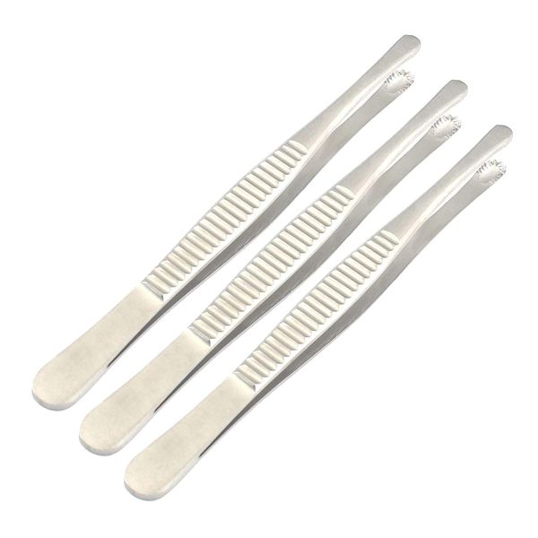 PRECISE CANADA: 3 PCS Stainless Steel Russian Tissue Forceps 6" Veterinary Dental Instruments New