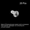 sourcing map M3 x 8mm Plastic Phillips Machine Screws, PC Flat Head Machine Bolts Transparent 25pcs