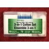 3-in-1 Cotton Balls Pads & Q-tips With Storage Case- Makeup Clean Face First Aid