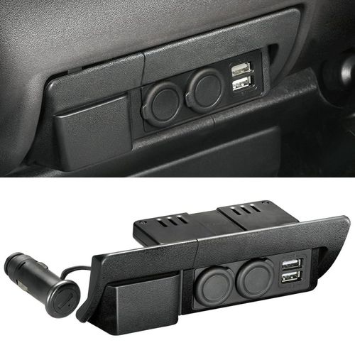 Carmate NZ586Z USB NZ586Z (Web Route Limited Edition) for Cars [For Hiace (H200 Series)] Premium Extension Power Supply Unit, Black