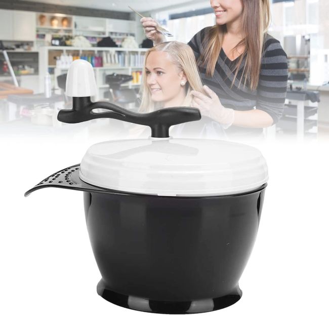 Electric Hair Color Mixing Bowl, Dyestuff Mixer Electric Automatic Dye Cream Blender Mixer Hair Dye Cream Mixing Bowl for DIY Salon Set Hair Dye Mixed Hair Tinting Bowl Hair Coloring Bowl Mix Tool