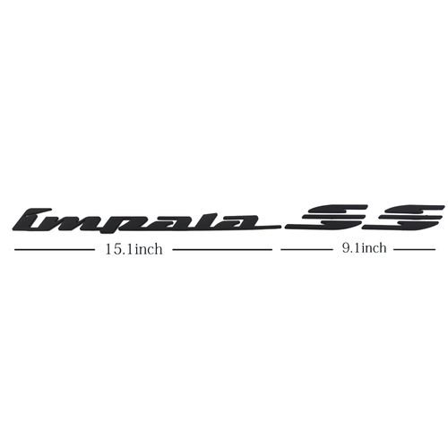 Pair Set 1994-1996 Impala Ss Emblems Rear Quarter Panel 3D Letter Badge Car Nameplate Replacement for Impala (Matte Black)