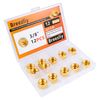 Breezliy 12PCS 3/8-Inch Brass Compression Cap Stop Valve Cap,Brass Compression Fitting