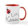 CafePress Ladybug Karen Mug 11 oz (325 ml) Ceramic Coffee Mug