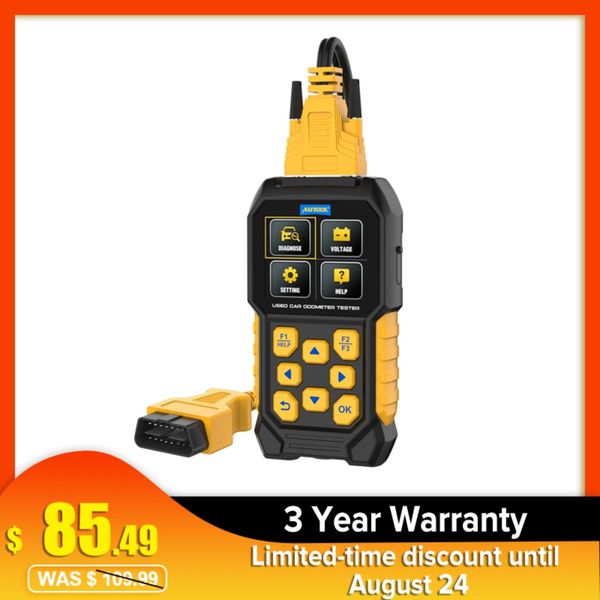 Auto Odometer Mileage OBD2 Diagnostic Scanner Engine Code Reader Battery Tester
