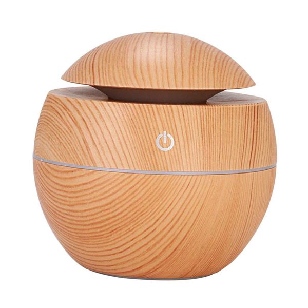LOVIVER Mini Oil Diffuser Humidifier, Travel Ultrasonic Small Difusers for Essential Oils, Light Brown