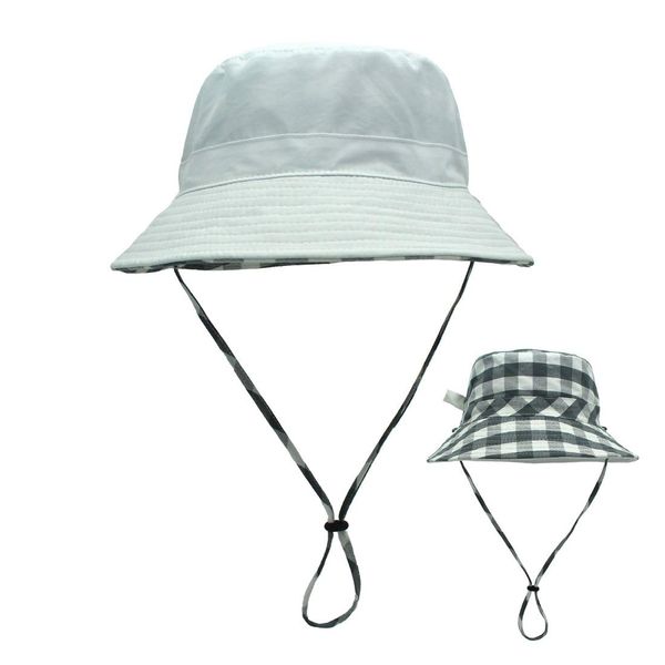 LLmoway Women Bucket Hat Packable Cotton Reversible Sun Hat with Detachable Cord