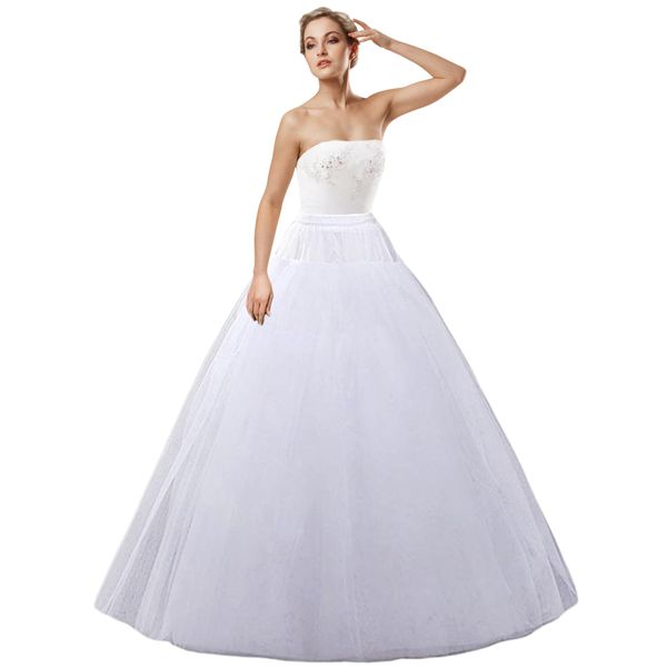 Mannice A-Line Hoopless Petticoat Skirt Crinoline Underskirt Half Slips Floor Length Petticoats for Women