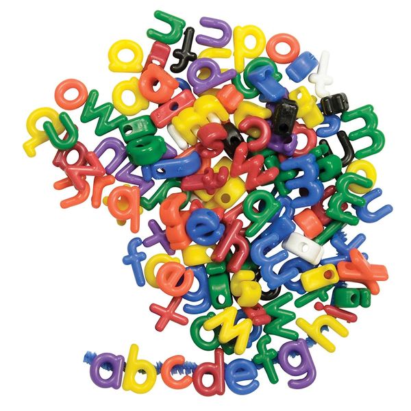 Roylco Lowercase Letter Bead, Assorted Colors, Pack of 288