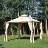 Gazebo Double-tier 10ft×10ft Shelter Shade Awning Canopy Patio Curtain Outdoor