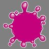 Artisticky Parking Permit Holder Skin PINK SPLAT