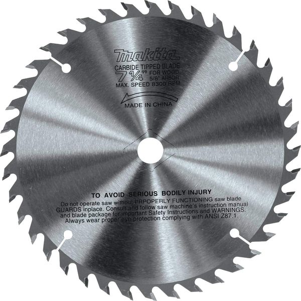 Makita 721251-A 7-1/4" 40T Carbide-Tipped Circular Saw Blade, Fine Crosscutting