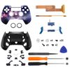 eXtremeRate PS4 Controller JDM-040/050/055 Unique Replacement Shell (DTC), Upgrade Board & Ergonomic Shell & Back Button & Trigger Stop (Controller Not Included) 【Nebula Galaxy】