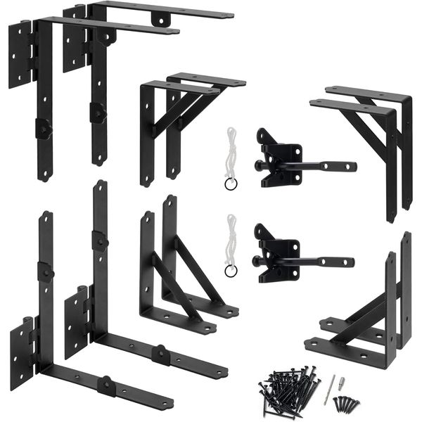 2 Set anti Sag Gate Frame Kit Gate Corner Brace Bracket Heavy Duty Adjustable Ga