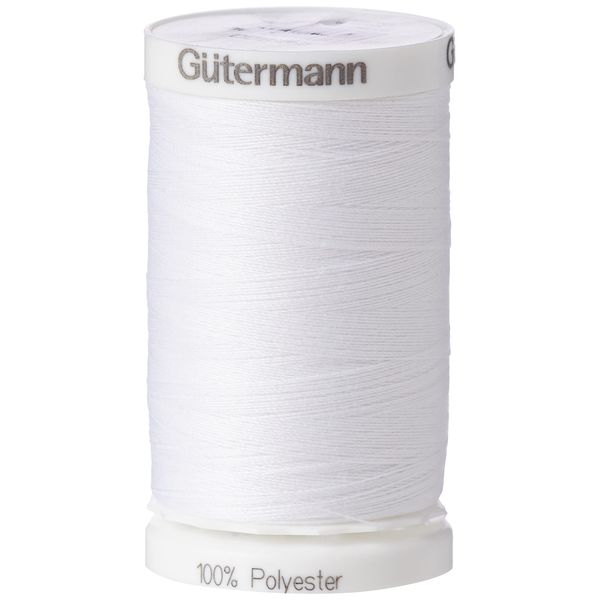 Gutermann White 500mtr/547yd Sew-All Polyester Thread, 5.5x3.5x3.5 cm