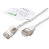 ROLINE GREEN U/FTP Patch Cable Cat.6A (Class EA), LSOH, Slim, White, 0.15 m