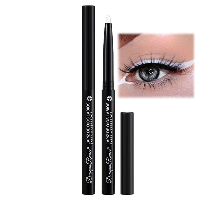 White Eyeliner,Coloured Eyeliner, Waterproof Liquid Eyeliner All Day Long-Lasting Eye Liners, Soft, Creamy and Easy-to-use Formula，Highly-Pigmented Colourful Eyeliner for Eye Makeup Tools