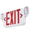 Led Combo Emergency Exit Sign Light with Two Adjustable Head Lights and Backup B