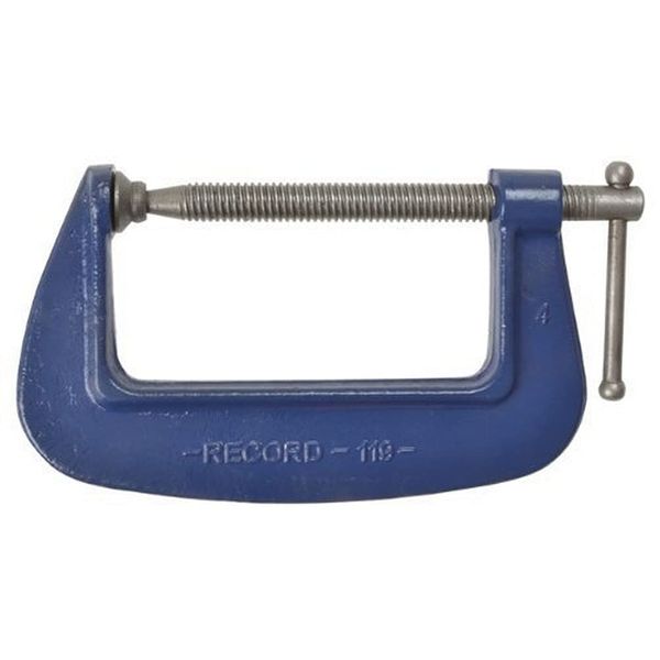 Irwin 1193 Record 119 Medium-Duty Forged G Clamp, 75mm