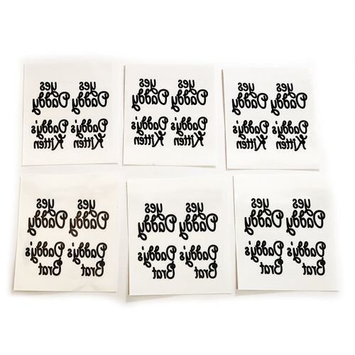 6 Sheets of Yes Daddy, Daddy's Kitten, Daddy's Brat Tattoos