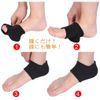 Heel Protector Heel Pads Shock Absorption corneum Care Plantar Fasciitis Insole Thermal Moisturizing Thermal Socks Unisex Black 1 Pairs