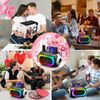 Portable Karaoke Machine with LED Lights 2 Wireless Mics Bluetooth Speaker卡拉OK