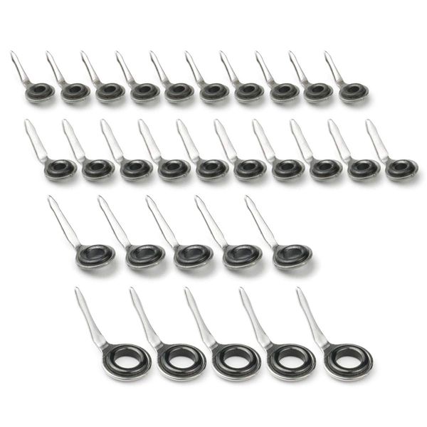 Rod Guide, Single Foot Guide, Stainless Steel, 3#, 4#, 5#, 6#, Fishing Rod, DIY Exchange, Repair, 30 Piece Set