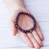 Philip Jones Amethyst Gemstone Charm Stretch Bracelet