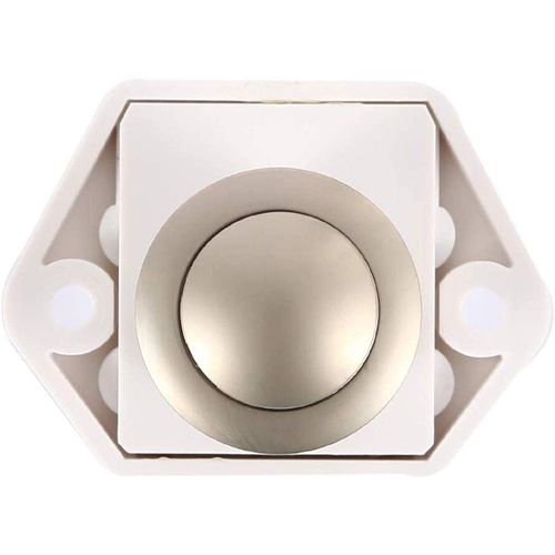 POFET Push Button Latch Cabinet Furniture Cupboard Keyless Door Lock Catch for RV Caravan Motorhome Camper (White)
