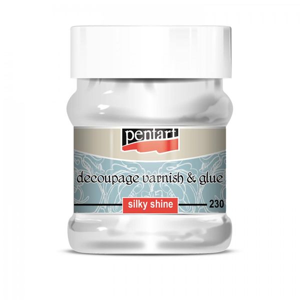 Pentart Decoupage Varnish and Glue, Silky Shine, 230ml