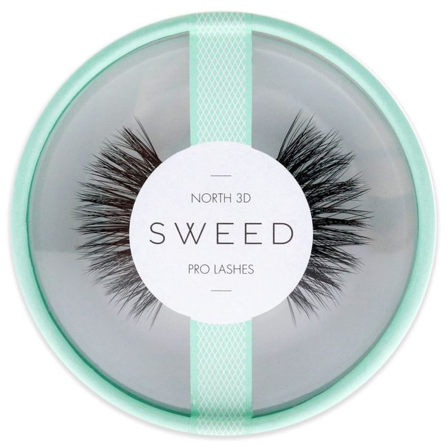 Sweed North 3D Dramatic False Lashes in Black - Add Instant Volume - Lightweight Band for Comfortable All Day Wear