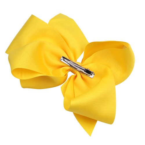 Huge Boutique Hair Bows Alligator Clips 6 Pcs 8 Inch for Infant Baby Girl Teens Girls Women (Orange)