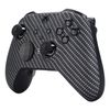 eXtremeRate Replacement Faceplate Shell for xbox one elite series 2 (Model 1797) Controller, Soft Touch Front Shell Case & Accent Ring for xbox elite series 2 core controller [Black Silver Carbon