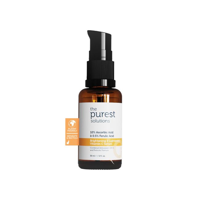 The Purest Solutions, C Vitamini Aydınlatıcı ve Cilt tonu Eşitleyici Cilt Bakım Serumu 30 ml (%10 Ascorbic Acid & Ferulic Acid%0,5)