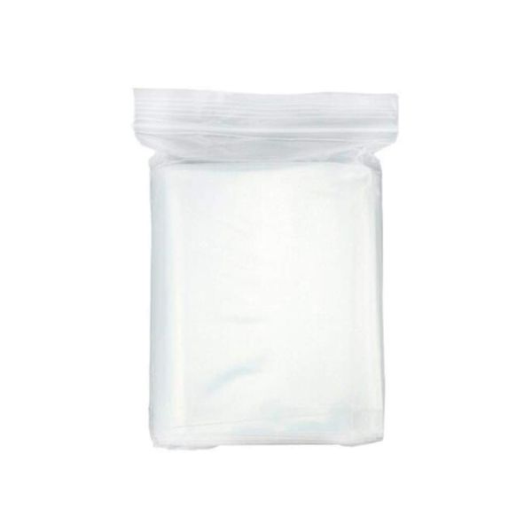 HJ Plastic Bags with Airtight Zipper Storage Bags Small Divided Transparent Envelopes, Clear, Thick, Water Repellent, Food Storage, 0.006 inches (0.16 mm), Set of 100 (22 cm x 32 cm)