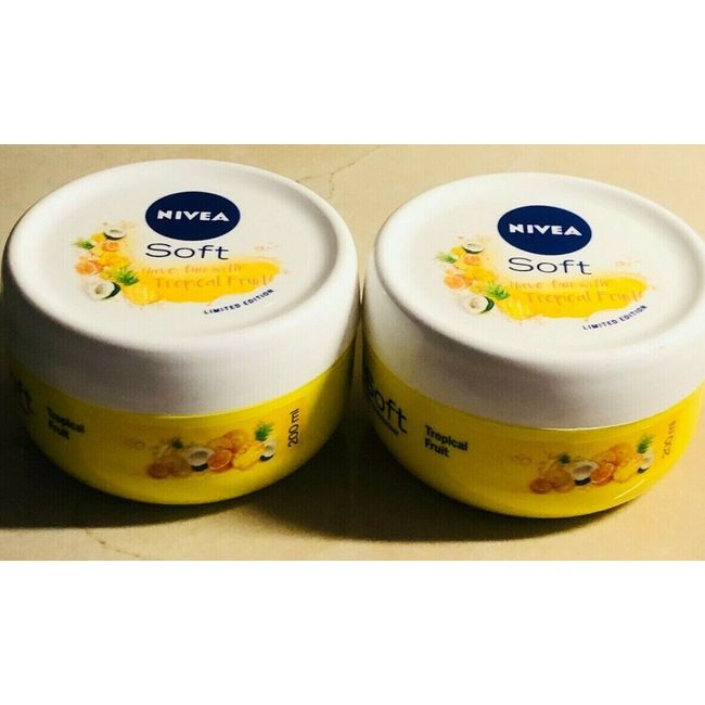 Nivea Soft Light Moisturizing 2 Creams Tropical Fruit   MADE IN GERMANY