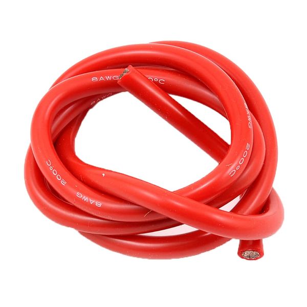 LinsyRC 2M Soft Flexible Electrical Wire 12AWG 12 Gauge Silicone Wire Tinned Copper Wire RC Cable (12AWG, Red)