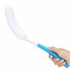 Shower Brush, Bath Brush Long Curved Handle Soft Sponge Body Cleaning Exfoliating Shower Brushes Back Brush Scrubber Body Skin Exfoliation Tool Handled Bath Body Brush for Men Women